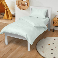 Подростковая постель сатин с простыней на резинке PISTACHIO Cosas Мятный 160х220 см Киев