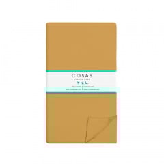 Євро постіль з простирадлом на гумці CURCUMA CS9 COSAS Гірчичний 200х220 см Лосинівка