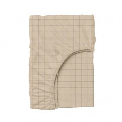 Простынь на резинке COSAS BEIGE GEOMETRY Ранфорс 140х200х20 см Бежевый Гуляйполе