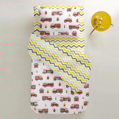 Детский пододеяльник COSAS FIRE TRUCK Ранфорс 110х140 см Красный Славянск