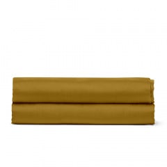 Двоспальна постільна білизна сатин CURCUMA Cosas Гірчичний 180х220 см Слов'янськ
