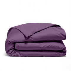 Подростковая постель сатин с простыней на резинке INK Cosas Фиолетовый 160х220 см Кременчуг