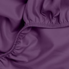 Подростковая постель сатин с простыней на резинке INK Cosas Фиолетовый 160х220 см Кременчуг