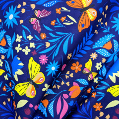 Дитяча постільна білизна в ліжечко FAIRY BUTTERFLY COSAS Синій 110х140 см Пологи