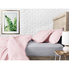 Полуторная постель с простыней на резинке Sakura CS1 COSAS розовый 160х220 см Львов
