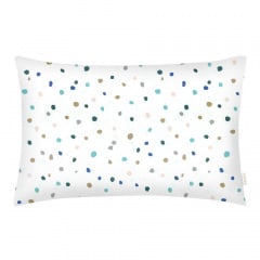 Підлітковий комплект на резинці COSAS COLOR BLOTS CS1 Ранфорс 155х215 см Білий/Рожевий Конотоп