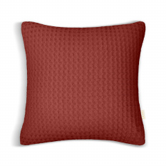 Наволочка 50х50 см Ruby Greek Waffle COSAS Бордо Ладан