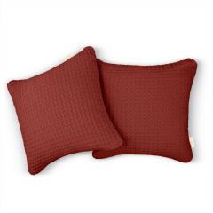 Наволочка 50х50 см Ruby Greek Waffle COSAS Бордо Ладан