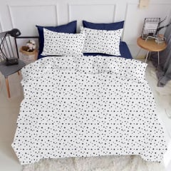 Евро комплект на резинке COSAS STARFALL BLUE Ранфорс 200х220 см Киев