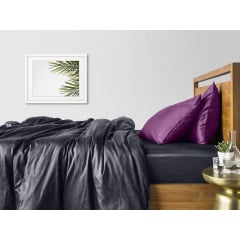 Полуторное постельное белье Grey CS10 COSAS Фиолетовый 160х220 см Гуляйполе