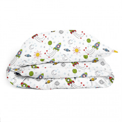 Подростковая постель с простыней на резинке ROCKETS CS2 COSAS Зеленый 155х215 см Братское