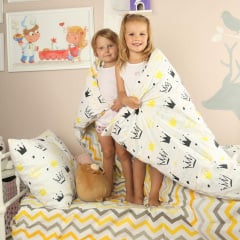 Дитячий комплект COSAS CROWN Ранфорс 110х140 см Жовтий Братське