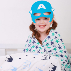 Євро наволочка COSAS CROWNS Ранфорс 50х70 см Блакитний Братське