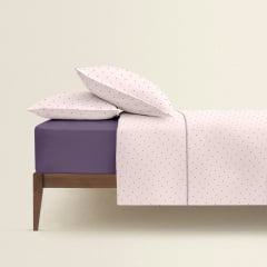 Евро постельное белье Mini Dots CS23 COSAS розовый 200х220 см Долина