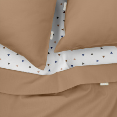 Полуторна постіль з простирадлом на гумці COSAS Rum Cs4 160х220 см Різнокольоровий Надвірна