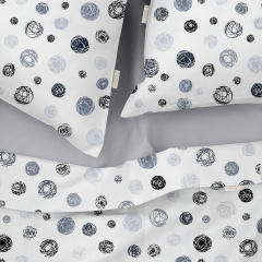 Двуспальная постель с простыней на резинке Yarn Balls CS7 COSAS серый 180х220 см Ужгород