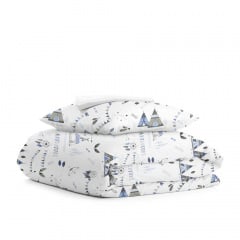 Дитяча постільна білизна в ліжечко Dream Wigwam COSAS Блакитний 110х140 см Братське