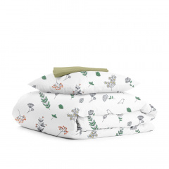 Детское постельное белье в кроватку Wild Flowers CS2 COSAS Белый 110х140 см Братское