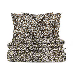 Полуторная постель без простыни Leopard COSAS Бежевый 160х220 см Новониколаевка