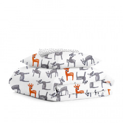 Детское постельное белье в кроватку Bambi COSAS серый 110х140 см Вышгород