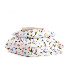 Подростковая постель с простыней на резинке COSAS Happy Birds CS4 160х220 см Разноцветный Надворная