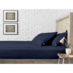 Набір наволочки і простирадло COSAS DARK BLUE SATIN CS1 Сатин 220х240 см Синій Слов'янськ