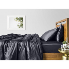 Евро комплект COSAS GREY SATIN 70 Сатин 200х220 см Серый Новониколаевка