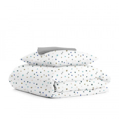 Підлітковий комплект COSAS COLOR BLOTS CS1 Ранфорс 155х215 см Сірий/Білий Самбір