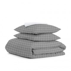 Сімейна постіль з простирадлом на гумці Cell CS1 COSAS сірий 2х160х220 см Ясногородка