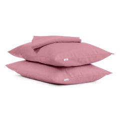Набор наволочки и простыни COSAS PUDRA SATIN CS1 Сатин 220х240 см Розовый Бучач