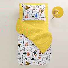 Простынь полутораспальная COSAS YELLOW STARFALL Ранфорс 155х240 см Желтый Славута