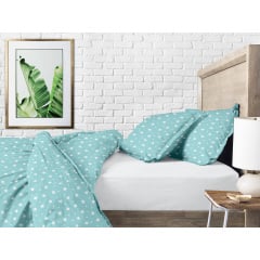 Півтораспальний комплект на резинці COSAS MINT STARFALL CS3 Ранфорс 160х220 см М'ятний Ковель