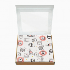 Байкові пелюшки ROSE LEO & GIRAFFE COSAS рожевий 80х100 см Київ