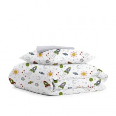 Подростковый комплект COSAS ROCKETS CS2 Ранфорс 155х215 см Зеленый Гуляйполе