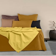 Покрывало 240х260 Summer Knitted Braid COSAS желтый Гуляйполе