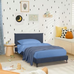 Ліжко односпальне COSAS Mandarin Denim 90х200 см Кобальт Вільнянськ