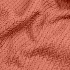 Плед-покривало косичка COSAS 160х230 см Amber Knitted Braid Помаранчевий Гуляйполе