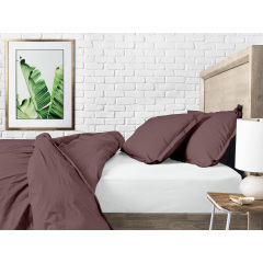 Євро постільна білизна Mousse COSAS Шоколад 200х220 см Вільнянськ