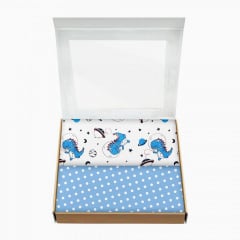 Набір пелюшок COSAS DINO IN SPACE Бязь 80х100 см 2 шт Блакитний Вараш