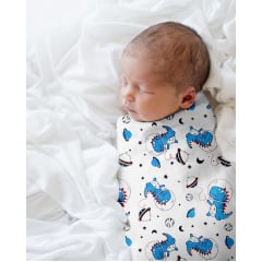 Набір пелюшок COSAS DINO IN SPACE Бязь 80х100 см 2 шт Блакитний Вараш