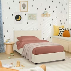 Кровать односпальная COSAS Mango Almond 90х200 см Кремовый Дубно