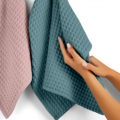 Вафельні рушники COSAS Dream Greek Waffle CS3 Бірюзово-пудровий 2 шт Надвірна