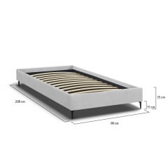 Ліжко односпальне COSAS Kiwi Walnut 90х200 см Махагон Київ