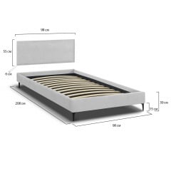 Узголів'я для ліжка COSAS Cuba Smoky 55x98 см Графіт Кобижча