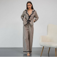 Пижама женская COSAS Betty S Бежево-черный Киев