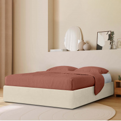 Ліжко двоспальне COSAS Papaya Almond 160x200 см Кремовий Софіївська Борщагівка