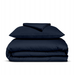 Подростковая постель сатин с простыней на резинке NAVY CS1 Cosas Синий 160х220 см Киев