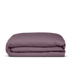 Двоспальна постіль сатин з простирадлом на гумці AURORA Cosas Баклажан 180х220 см Єланець