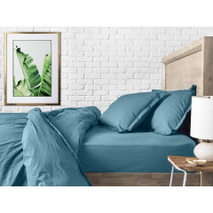 Евро постельное белье Azure CS3 COSAS бирюзовый 200х220 см Ясногородка