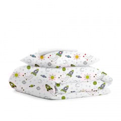 Подростковый комплект COSAS ROCKETS Ранфорс 155х215 см Зеленый Гуляйполе